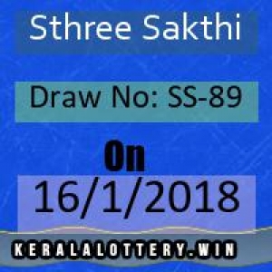 Kerala Lottery Results-Sthree Sakthi SS-89 Draw on 16-1-2018