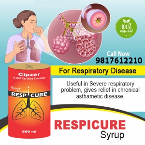 Respicure Syrup gives relief from cough by loosening thick m