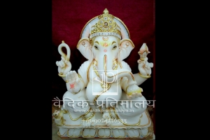 White Marble Ganesh Ji Murti and Statue Makers | VaidikPrati