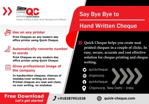 Quick Cheque | Free Cheque Printing Software