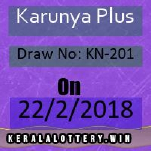 Results Of Kerala Lottery-Karunya Plus KN-201 Draw on 22-2-2