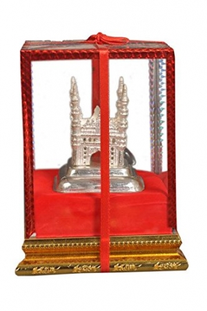 Nutristar Home CHARHINAR Showpiece Pure Brass with Silver Pl