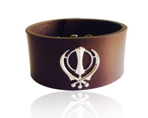 Buy Khanda on wide Leather Band only at rs. 3500 call @ 0995