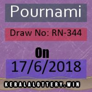 Lottery Results of Kerala-Pournami RN-344 Draw on 17-6-2018,