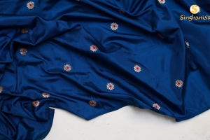 Online shopping for unstitched blue handloom banarasi silk f