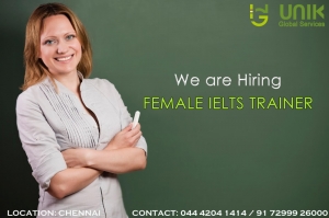 We are Hiring FEMALE IELTS TRAINER