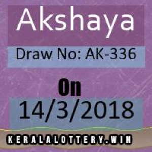 Kerala Lottery Results-Akshaya AK-336 Draw on 14-3-2018, Liv