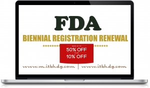 Save 75 percent on FDA REGISTRATION