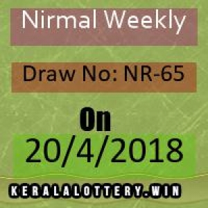 Lottery Result of Kerala Lottery Today-Nirmal Weekly NR-65 D