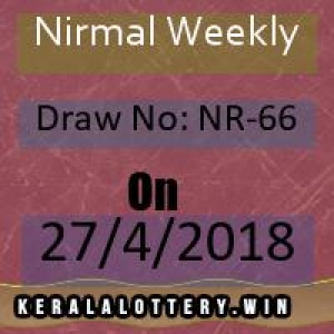 Results Of Kerala Lottery-Nirmal Weekly NR-66 Draw on 27-4-2