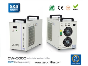 S&A recirculating chiller for cooling 3W-5W UV laser