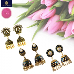 Buy Ethnic Jhumka Earrings Online from MK Jewellers
