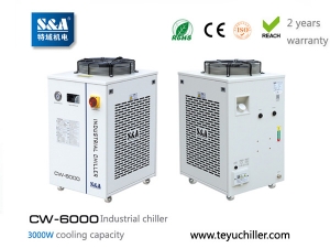 S&A CNC router chiller with water filter installed and r410a