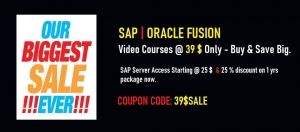 Hurry Up : Learn SAP | Oracle Fusion Video Courses @ 39 $ 