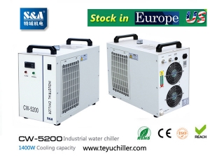 S&A CW-5200 water cooled chiller for cooling UVLED exposure 