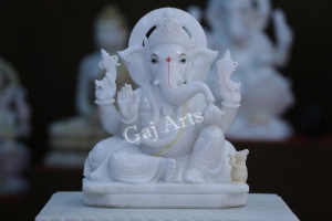 White Marble Ganesh Statue Manufacturer in Udaipur, Indi