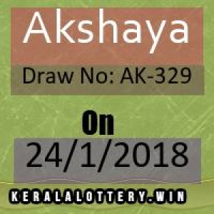 Lottery Result of Kerala Lottery Today-Akshaya AK-329 Draw o