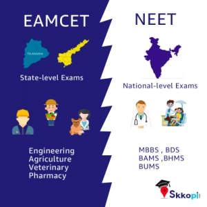 What is the difference between the NEET and the EAMCET