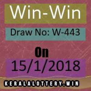 Lottery Result of Kerala Lottery Today-Win-Win W-443 Draw on