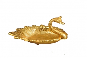  Swan Tray with Gold Plated