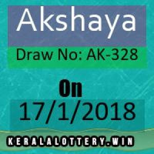 Kerala Lottery Results-Akshaya AK-328 Draw on 17-1-2018, Liv