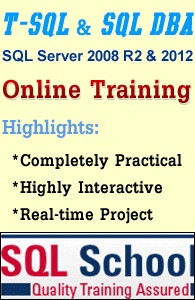  PROJECT ORIENTED REALTIME TRAINING ON SQL Server DBA