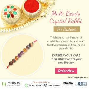 Multi Beads Crystal Rakhi