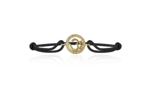 Om Border Diamond Bracelet in Gold
