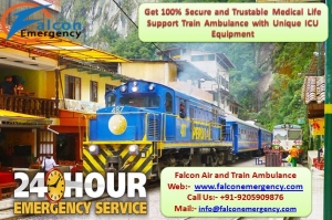 Avail Low Fare Falcon Train Ambulance in Patna with Doctor