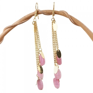 Best Buy Golden Pink Beads Earrings