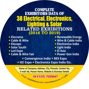 Exhibitors For Electrical, Electronics & Lighting Upcoming E