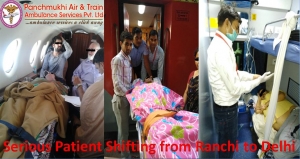 Finest Medical ICU Air and Train Ambulance Services in Ranch