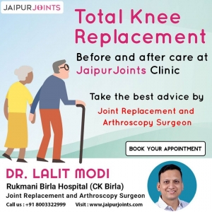 Knee replacement Before and after care at Jaipur Joints 