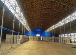 Temporary tarpaulins sheds