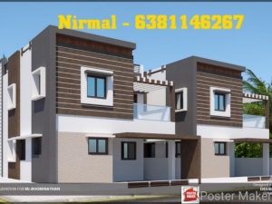 West Facing New 3Bhk compactHouse for sale in cheranmaa naga