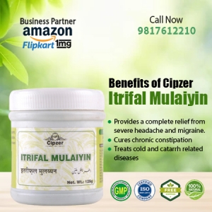 Itrifal Mulaiyin is used in headache, migraine, chronic cons